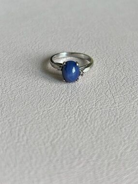 14k White Gold Lindy Star Sapphire Ring